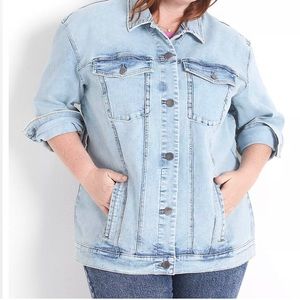 Lane Bryant denim trucker jacket.